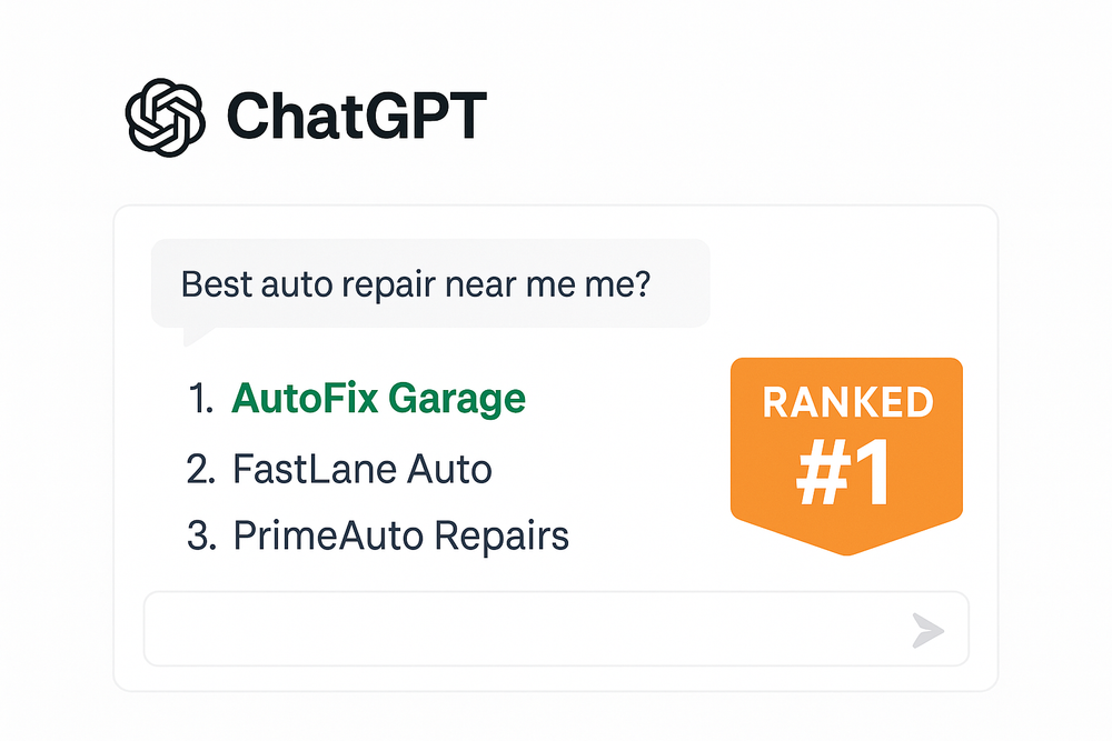 ChatGPT recommending Ace Plumbing as the top local plumber